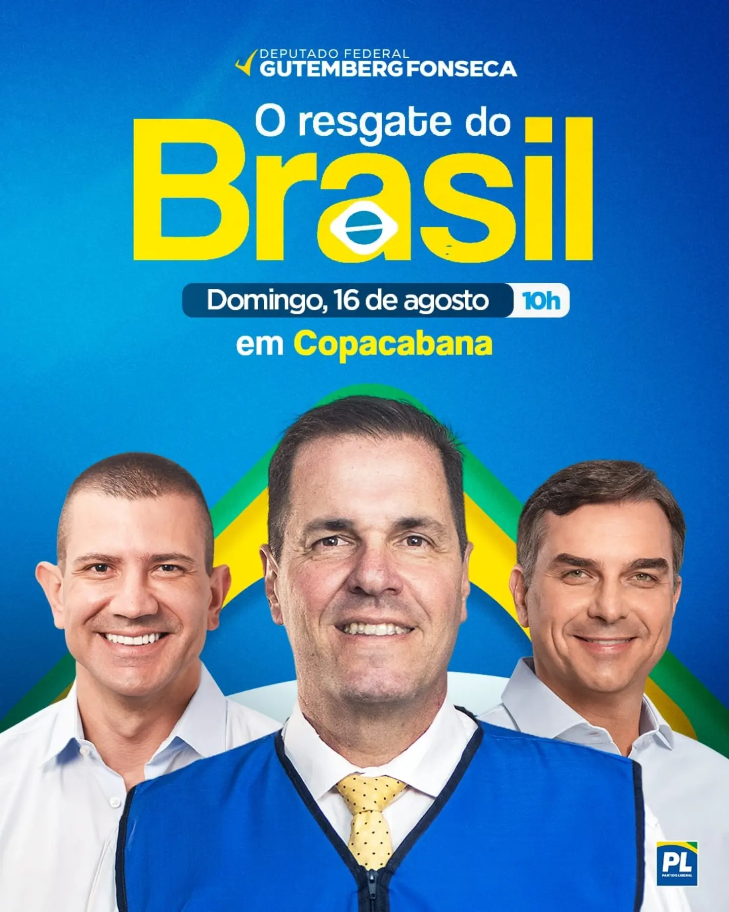 Convite de Gutemberg Fonseca para o Resgate do Brasil em Copacabana